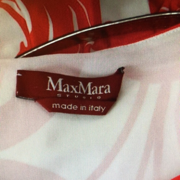 MaxMara Red Cherry Print Sleeveless Dress M - Picture 5 of 5